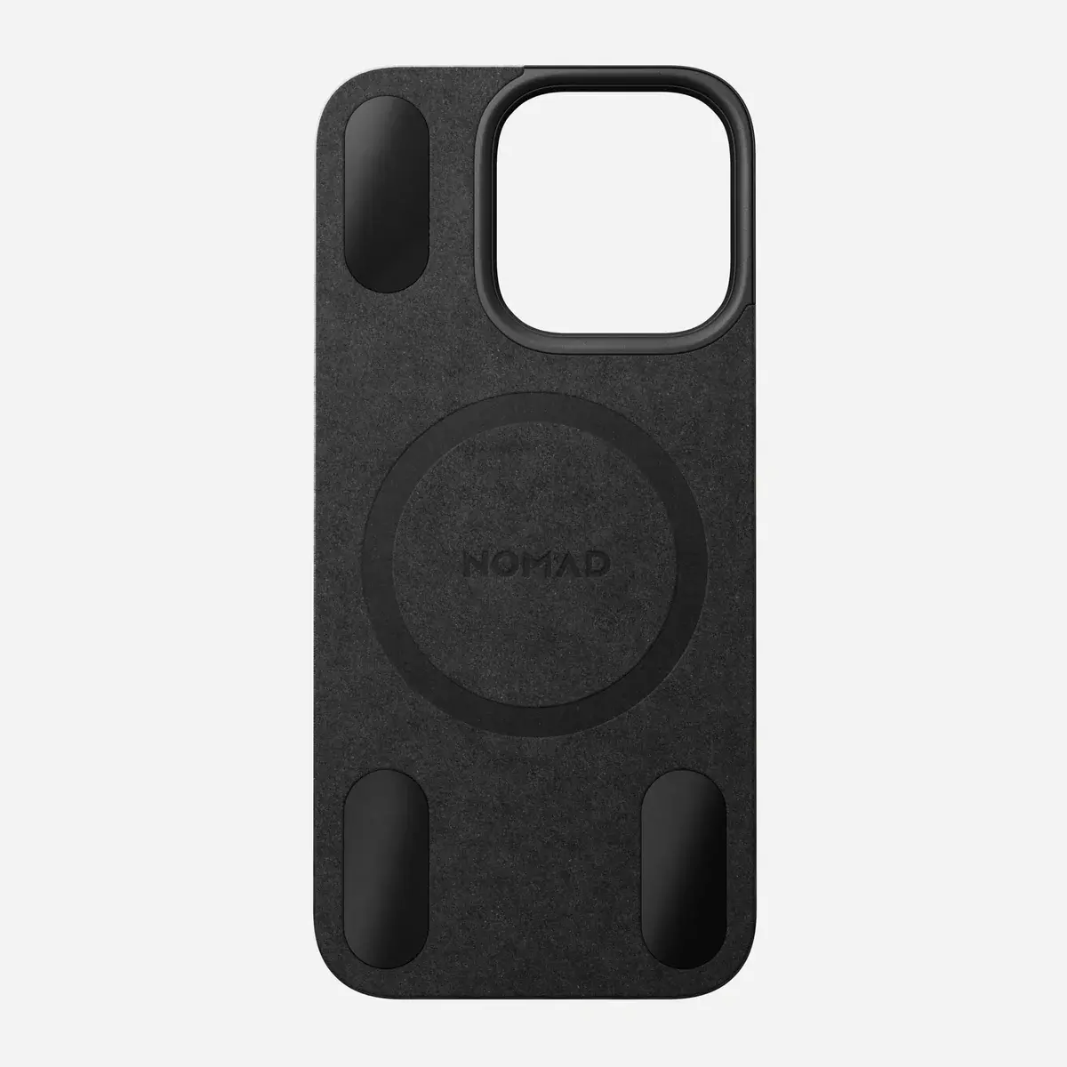 Кожаная магнитная накладка Nomad Magnetic Horween Leather Back for iPhone 16 Pro - Black (NM01364085)