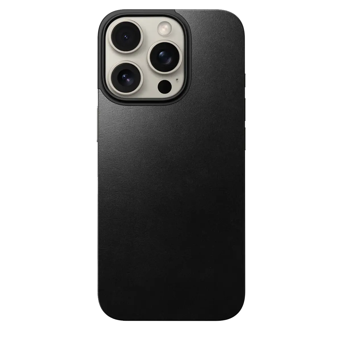 Кожаная магнитная накладка Nomad Magnetic Horween Leather Back for iPhone 16 Pro - Black (NM01364085)