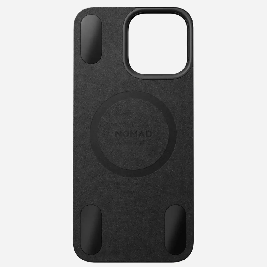 Кожаная магнитная накладка Nomad Magnetic Horween Leather Back for iPhone 16 Pro Max - Black (NM01363385)