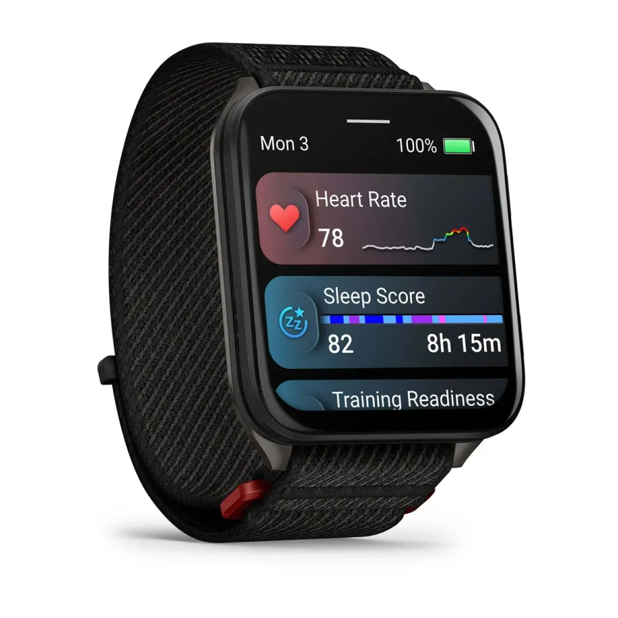 Смарт-годинник Garmin Venu X1 Black with Slate Titanium Caseback and Black ComfortFit Nylon Band (010-02980-02)