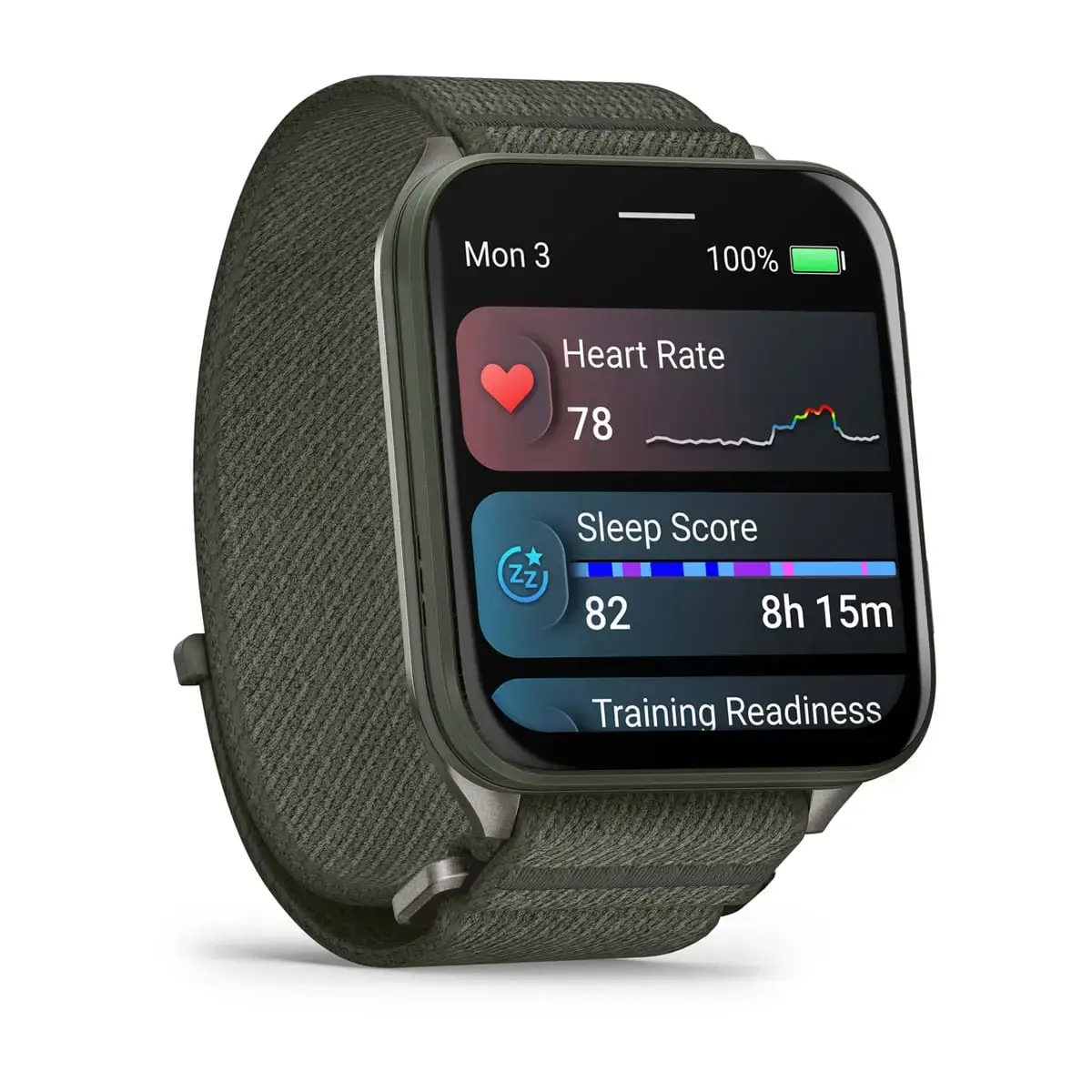 Смарт-годинник Garmin Venu X1 Moss with Titanium Caseback and Moss ComfortFit Nylon Band (010-02980-03)