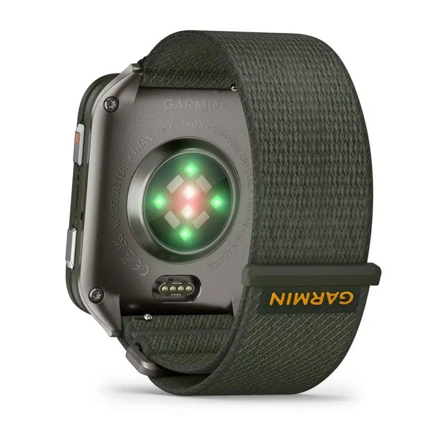 Смарт-годинник Garmin Venu X1 Moss with Titanium Caseback and Moss ComfortFit Nylon Band (010-02980-03)