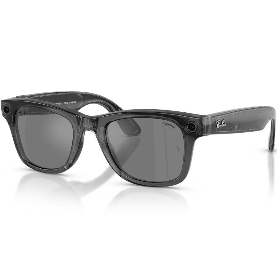 Смарт-очки Ray-Ban | Meta Coperni Limited Edition Wayfarer Standard - Transparent Black / Grey Mirror (RW4006S 66506G 50-22)