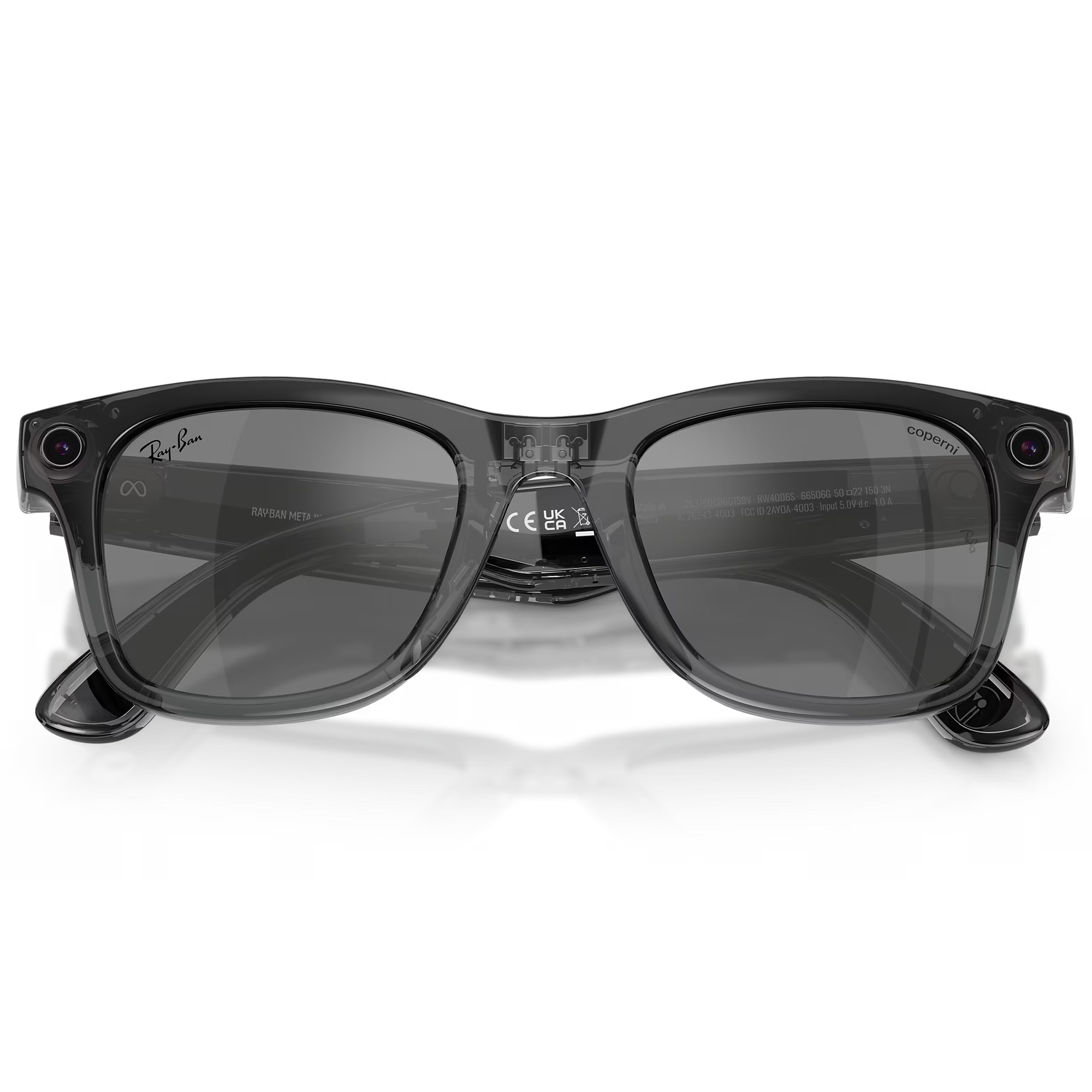 Смарт-окуляри Ray-Ban | Meta Coperni Limited Edition Wayfarer Standard - Transparent Black / Grey Mirror (RW4006S 66506G 50-22)