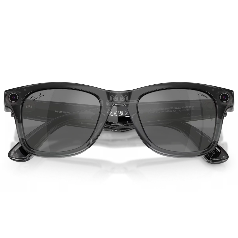 Смарт-очки Ray-Ban | Meta Coperni Limited Edition Wayfarer Standard - Transparent Black / Grey Mirror (RW4006S 66506G 50-22)