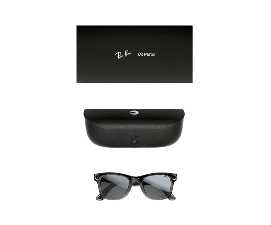 Смарт-очки Ray-Ban | Meta Coperni Limited Edition Wayfarer Standard - Transparent Black / Grey Mirror (RW4006S 66506G 50-22)