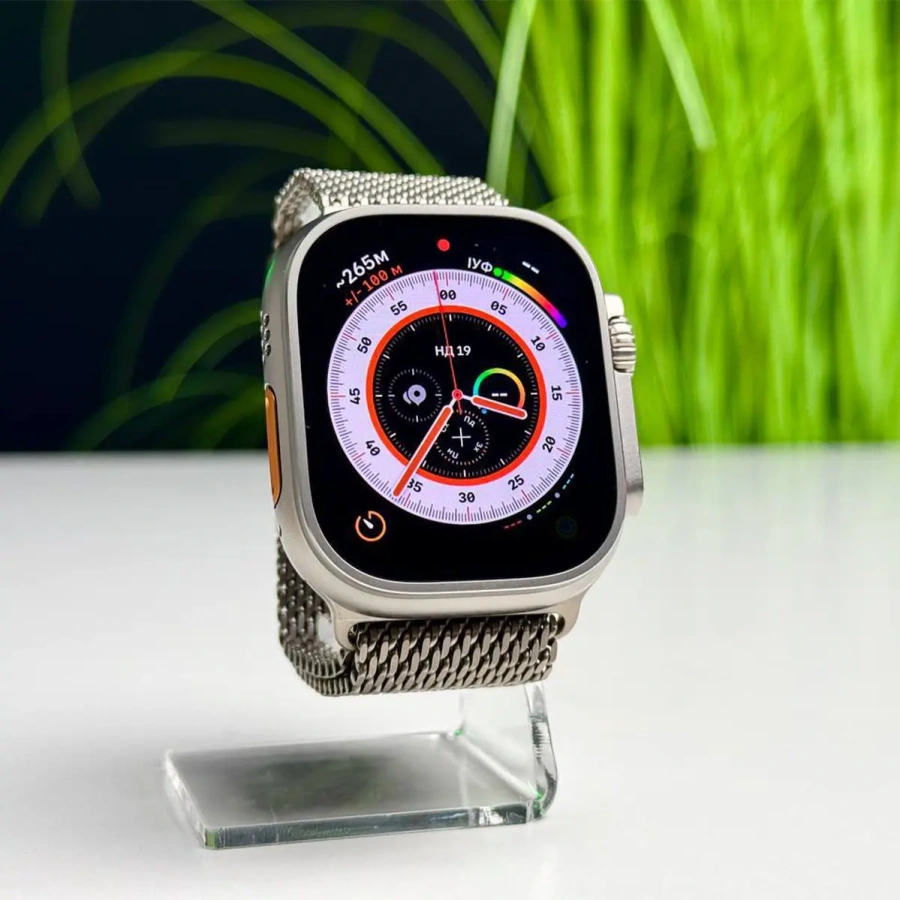 УЦЕНКА Apple Watch Ultra 2 2024 GPS + Cellular 49mm Natural Titanium Case with Natural Titanium Milanese Loop - Medium (MX5R3) - Состояние: идеальное | Аккумулятор: 100% Комплектация: полный | Гарантия: 12 мес.