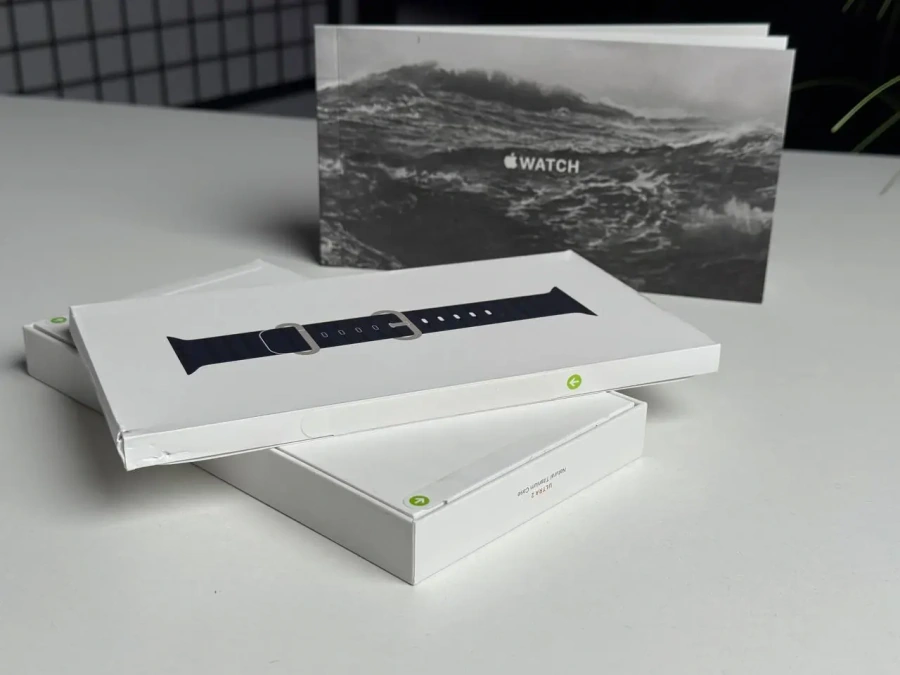 УЦЕНКА Apple Watch Ultra 2 2024 GPS + Cellular 49mm Natural Titanium Case with Navy Ocean Band (MX4D3) - Состояние: идеальное | Аккумулятор: 100% | Комплектация: полный | Гарантия: 12 мес.