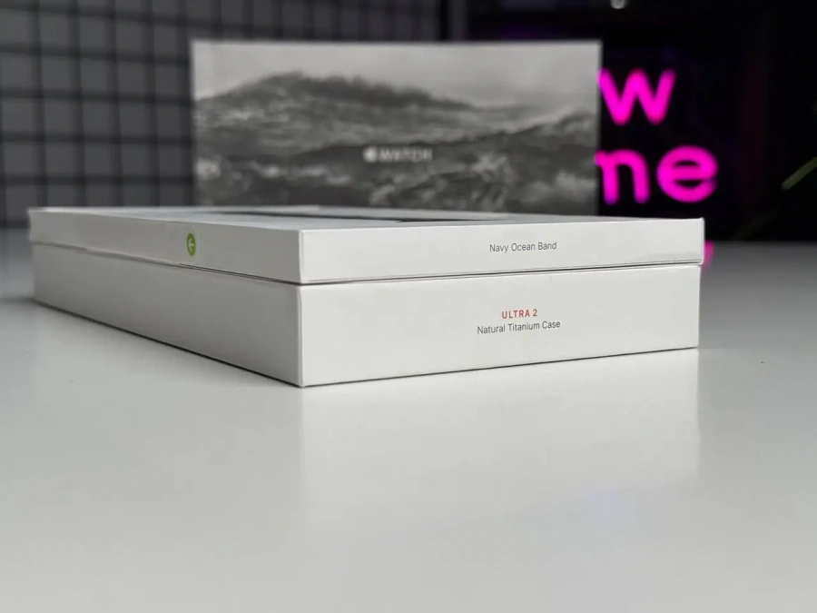 УЦЕНКА Apple Watch Ultra 2 2024 GPS + Cellular 49mm Natural Titanium Case with Navy Ocean Band (MX4D3) - Состояние: идеальное | Аккумулятор: 100% | Комплектация: полный | Гарантия: 12 мес.