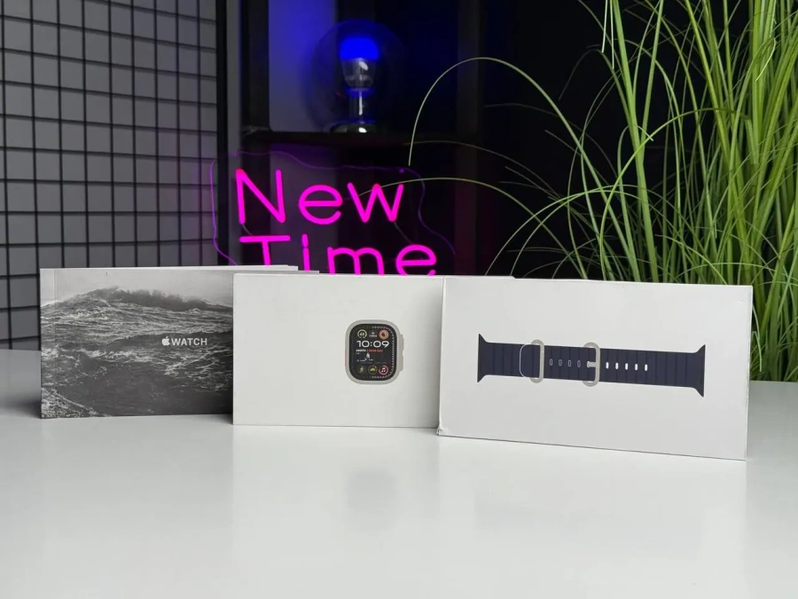 УЦЕНКА Apple Watch Ultra 2 2024 GPS + Cellular 49mm Natural Titanium Case with Navy Ocean Band (MX4D3) - Состояние: идеальное | Аккумулятор: 100% | Комплектация: полный | Гарантия: 12 мес.