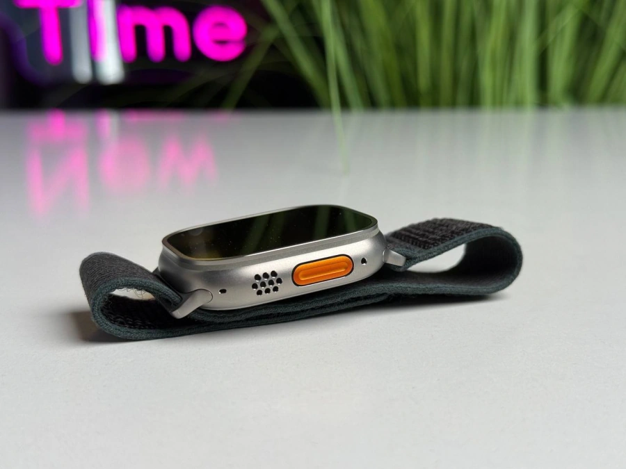 ВИТРИННЫЕ Apple Watch Ultra 2 2024 GPS + Cellular 49mm Natural Titanium Case with Blue/Black Trail Loop (MRF63) - Состояние: идеальное | Аккумулятор: 100% | Комплектация: полный, без коробки | Гарантия: 6 мес.