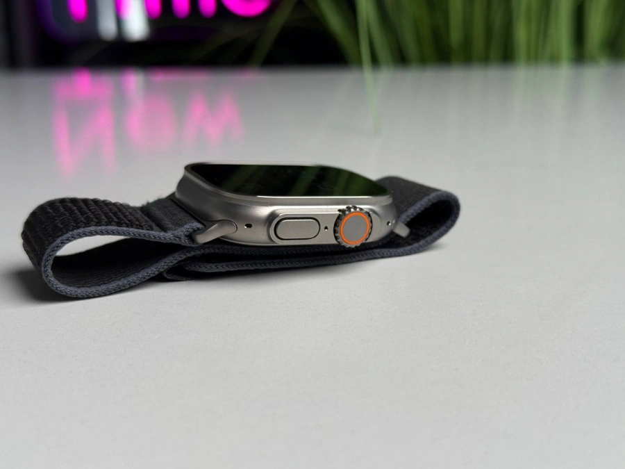 ВИТРИННЫЕ Apple Watch Ultra 2 2024 GPS + Cellular 49mm Natural Titanium Case with Blue/Black Trail Loop (MRF63) - Состояние: идеальное | Аккумулятор: 100% | Комплектация: полный, без коробки | Гарантия: 6 мес.