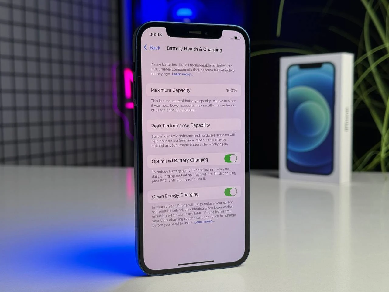 Б/У Apple iPhone 12 128GB Blue (MGHF3, MGJE3) - Состояние: хорошее | Аккумулятор: 100% | Комплектация: полный | Гарантия: 1 мес.