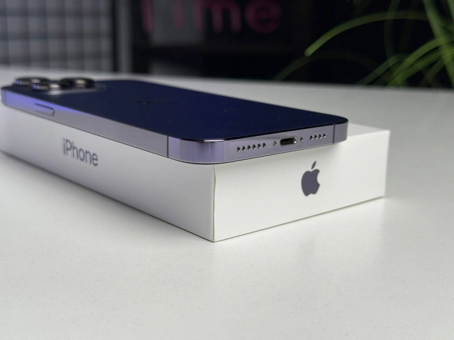 Б/У Apple iPhone 14 Pro Max 128GB Deep Purple (MQ9T3) - Состояние: хороший | Аккумулятор: 87% | Комплектация: полный | Гарантія: 1 мес.