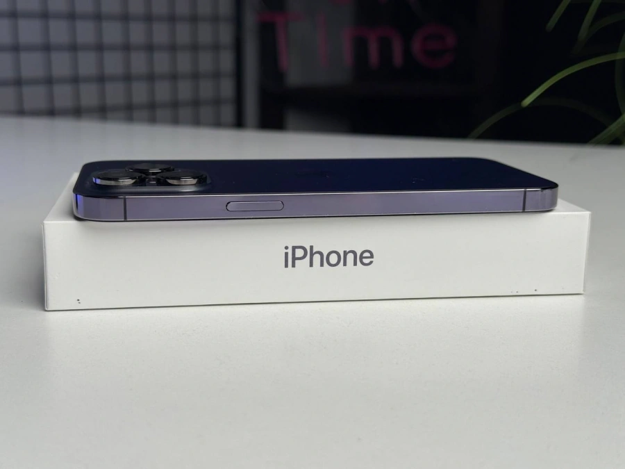 Б/У Apple iPhone 14 Pro Max 128GB Deep Purple (MQ9T3) - Состояние: хороший | Аккумулятор: 87% | Комплектация: полный | Гарантія: 1 мес.