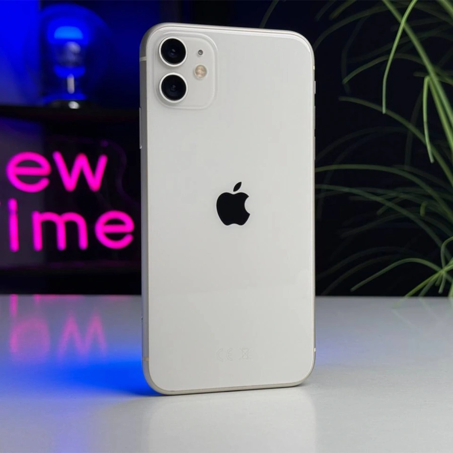 Б/У Apple iPhone 11 64GB White (MHCQ3, MHDC3) Slim Box - Состояние: хороший | Аккумулятор: 100% | Комплектация: iPhone, кабель | Гарантія: 1 мес.