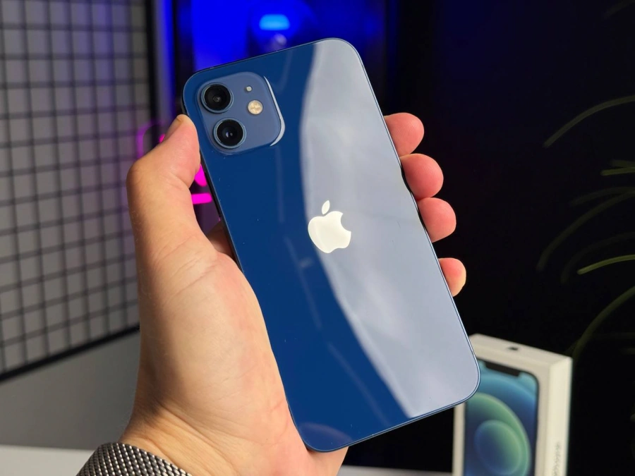 Б/У Apple iPhone 12 64GB Blue (MGH93, MGJ83) - Состояние: хороший | Аккумулятор: 87% | Комплектация: полный | Гарантія: 1 мес.