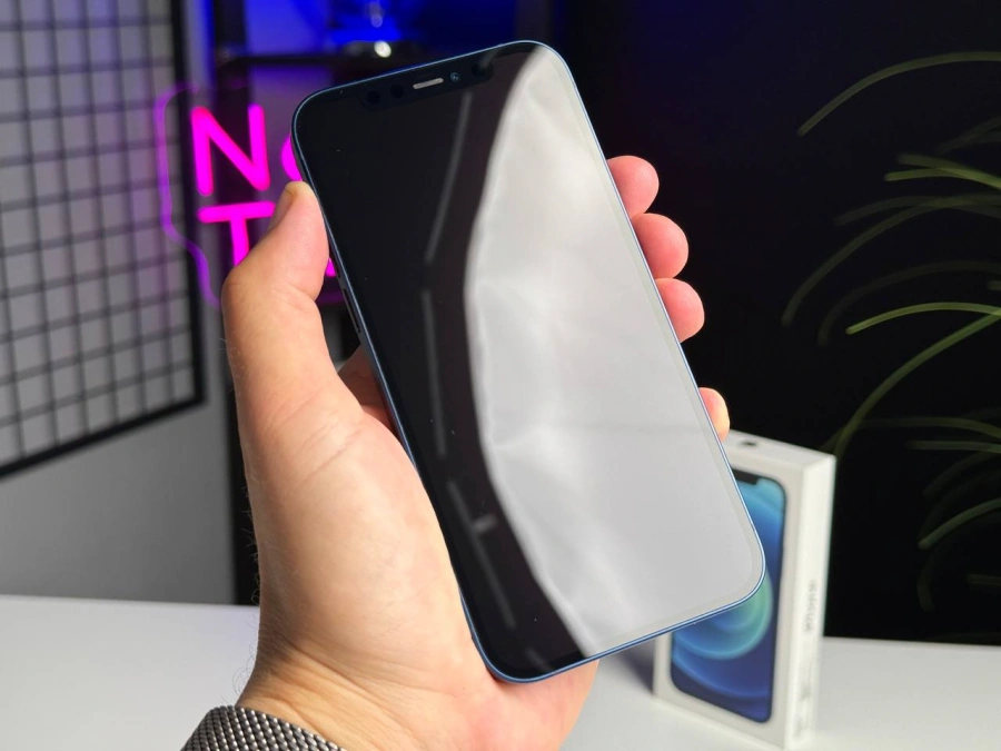 Б/У Apple iPhone 12 64GB Blue (MGH93, MGJ83) - Состояние: хороший | Аккумулятор: 87% | Комплектация: полный | Гарантія: 1 мес.