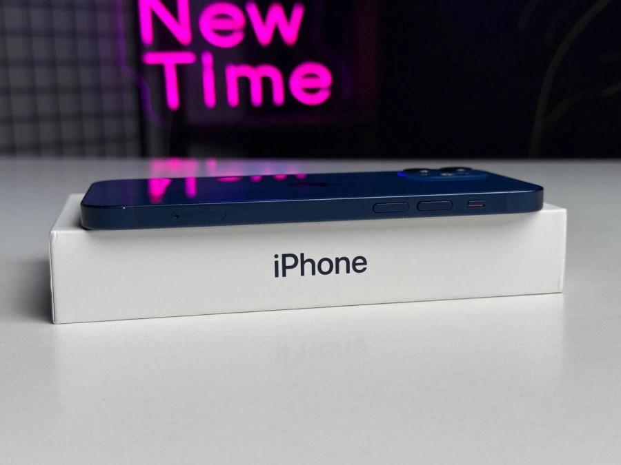 Б/У Apple iPhone 12 64GB Blue (MGH93, MGJ83) - Состояние: хороший | Аккумулятор: 87% | Комплектация: полный | Гарантія: 1 мес.