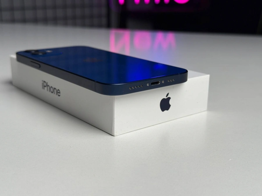 Б/У Apple iPhone 12 64GB Blue (MGH93, MGJ83) - Состояние: хороший | Аккумулятор: 87% | Комплектация: полный | Гарантія: 1 мес.