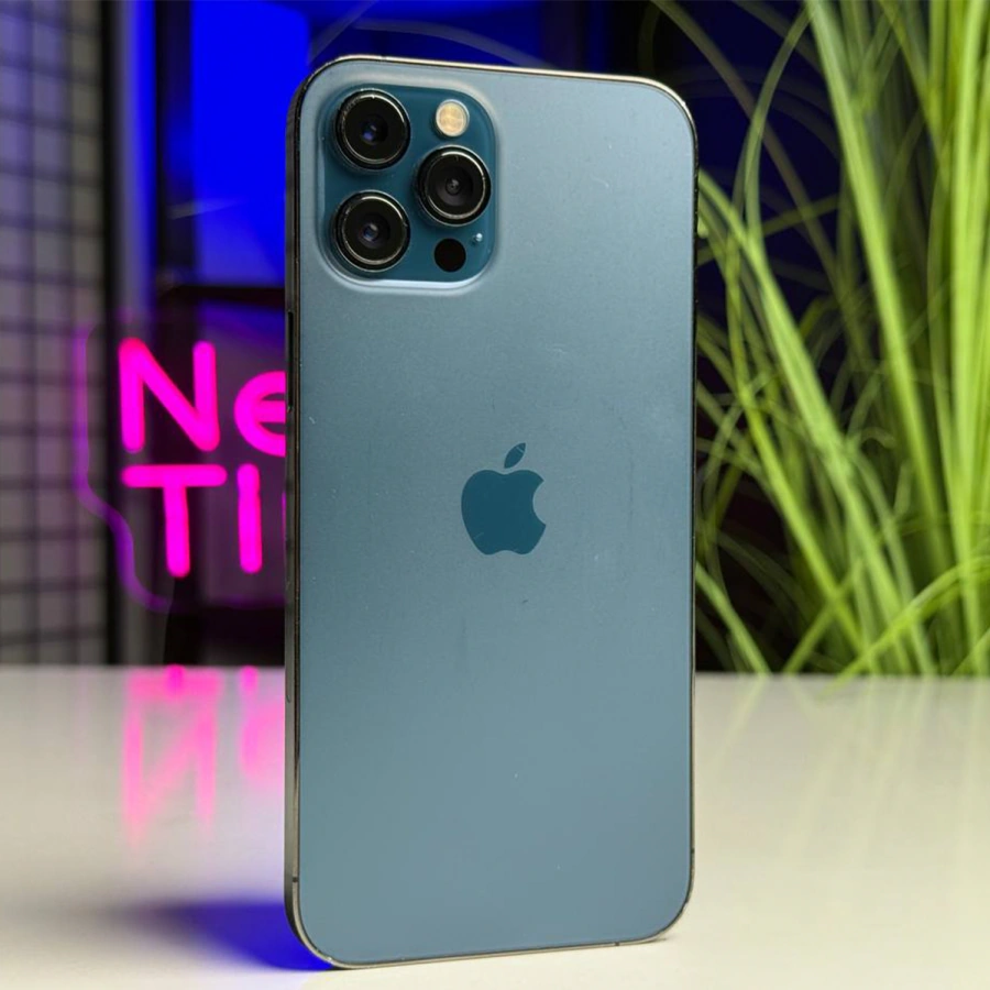 ВЖИВАНИЙ iPhone 12 Pro Max 256GB Pacific Blue (MGCN3, MGDF3) | Стан: задовільний (мінялось скло) | Акумулятор: 100% | Гарантія: 1 місяць | Комплект: кабель