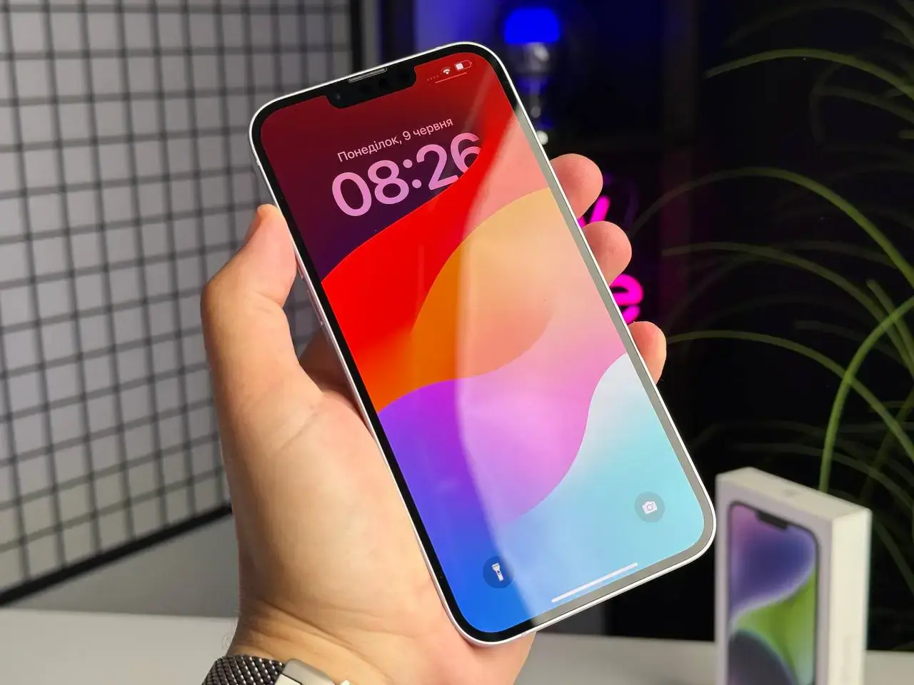 Б/У Apple iPhone 14 Plus 128GB Purple (MQ503) - Состояние: хороший | Аккумулятор: 86% | Комплектация: полный | Гарантія: 1 мес.