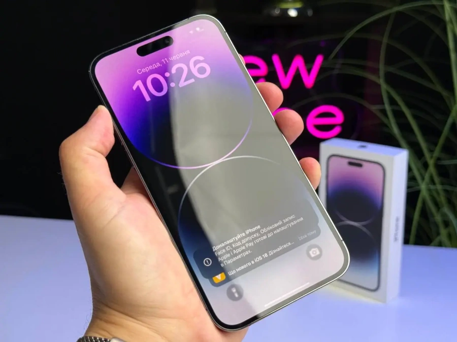 ВЖИВАНИЙ Apple iPhone 14 Pro Max 128GB Deep Purple (MQ9T3) - Стан: гарний | Акумулятор: 86% | Комплектація: повний | Гарантія: 1 міс.