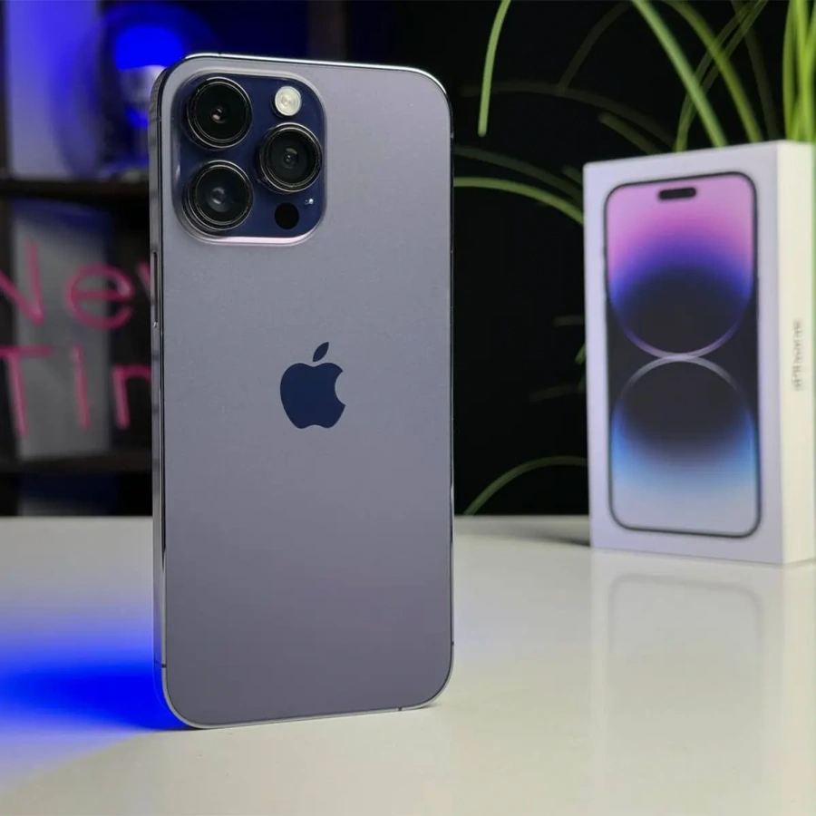 Б/У Apple iPhone 14 Pro Max 128GB Deep Purple (MQ9T3) - Состояние: хороший | Аккумулятор: 87% | Комплектация: полный | Гарантія: 1 мес.