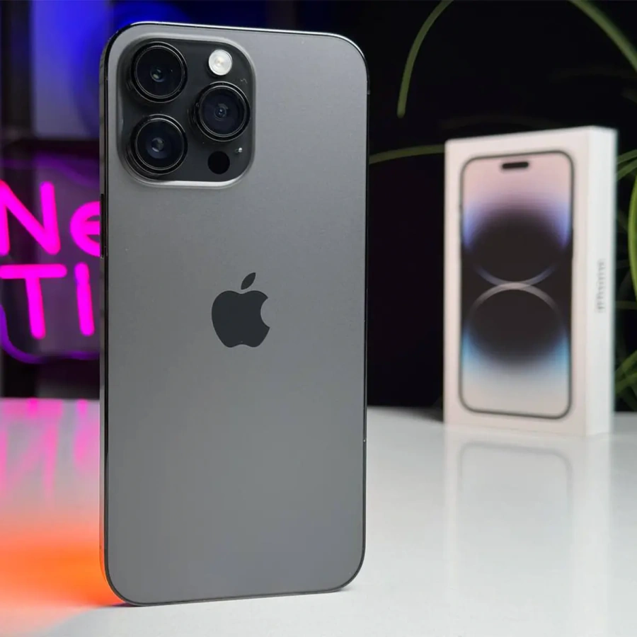 Б/У Apple iPhone 14 Pro Max 256GB Space Black (MQ9U3) - Состояние: хороший | Аккумулятор: 100% | Комплектация: полный | Гарантія: 1 мес.