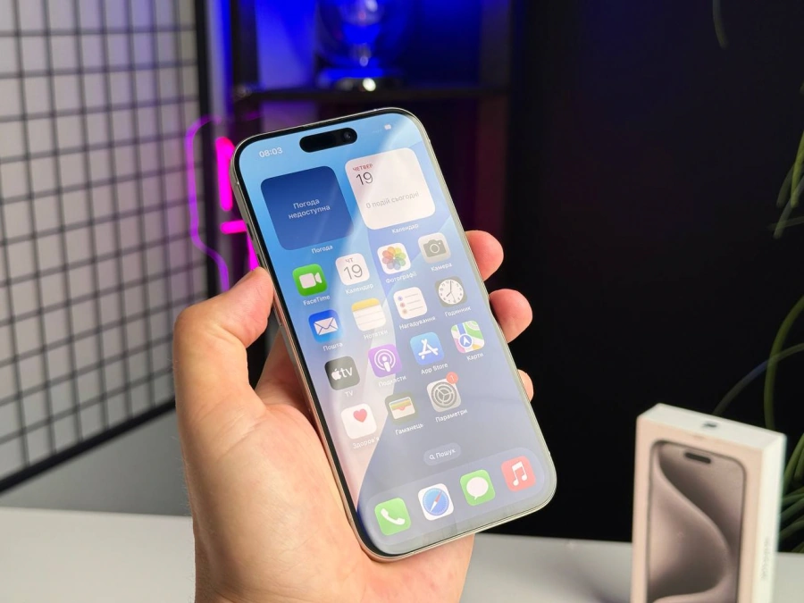 ВЖИВАНИЙ Apple iPhone 15 Pro 128GB White Titanium (MTUW3) - Стан: гарний | Акумулятор: 97% | Комплектація: повний | Гарантія: 1 міс.