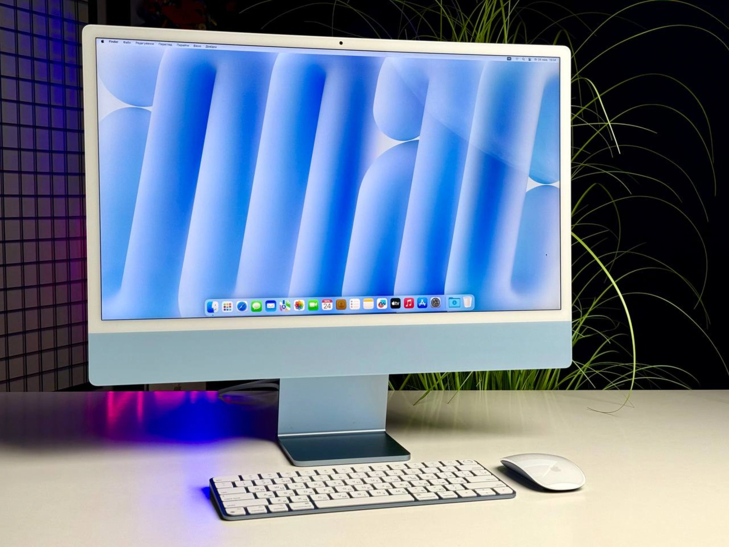 Б/У iMac 24" 4.5K Retina display Blue (MGPK3) 2021 - Состояние: идеальный | Комплектация: полный | Гарантія: 1 мес.