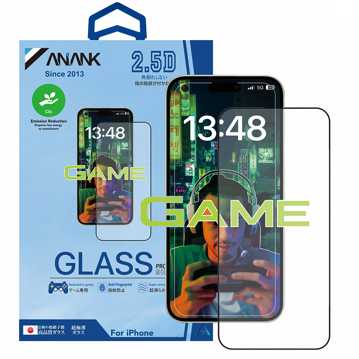 Защитное стекло Anank 2.5D Anti-Fingerprint Glass для iPhone 16 Pro Max (2003205)