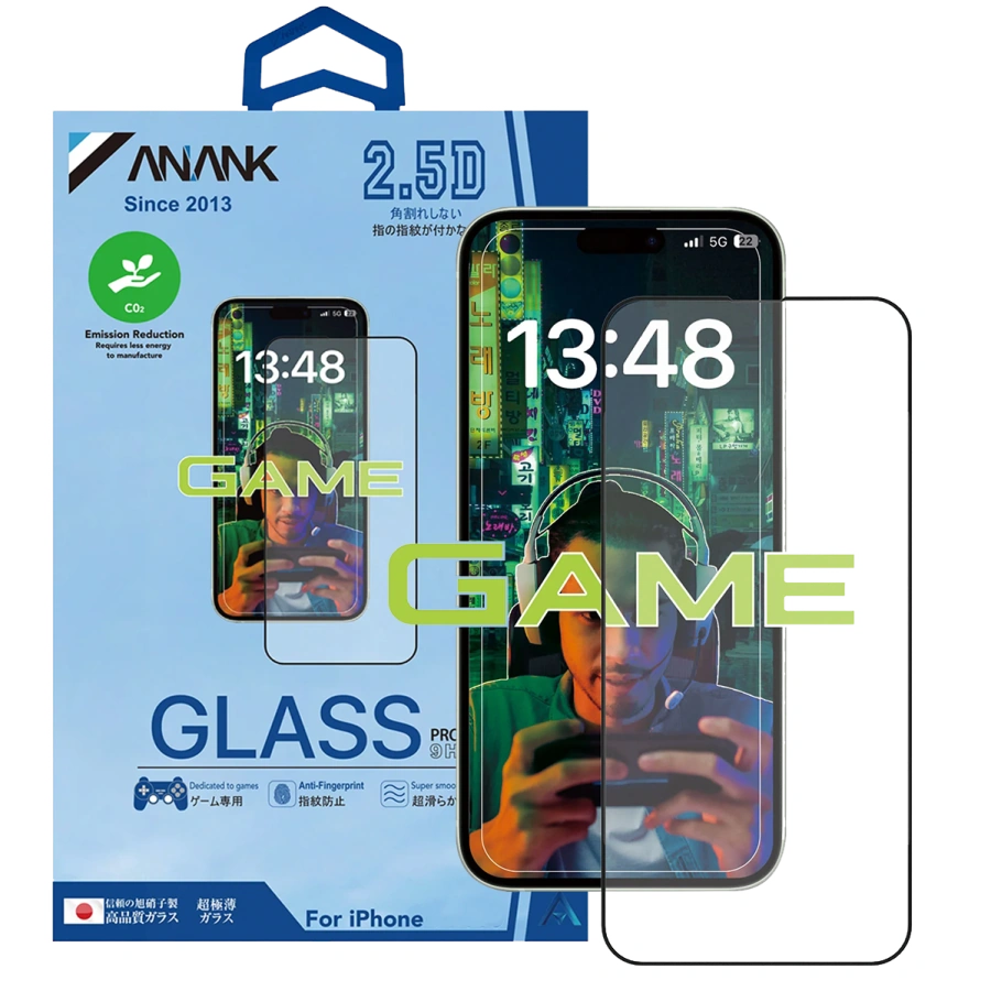 Защитное стекло Anank 2.5D Anti-Fingerprint Glass for iPhone 17 Pro - стойкое к отпечаткам пальцев (6975593907149)