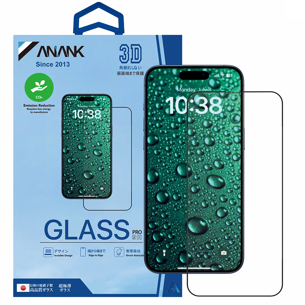 Защитное стекло Anank 3D Invisible Glass для iPhone 16 Pro Max (2003213)