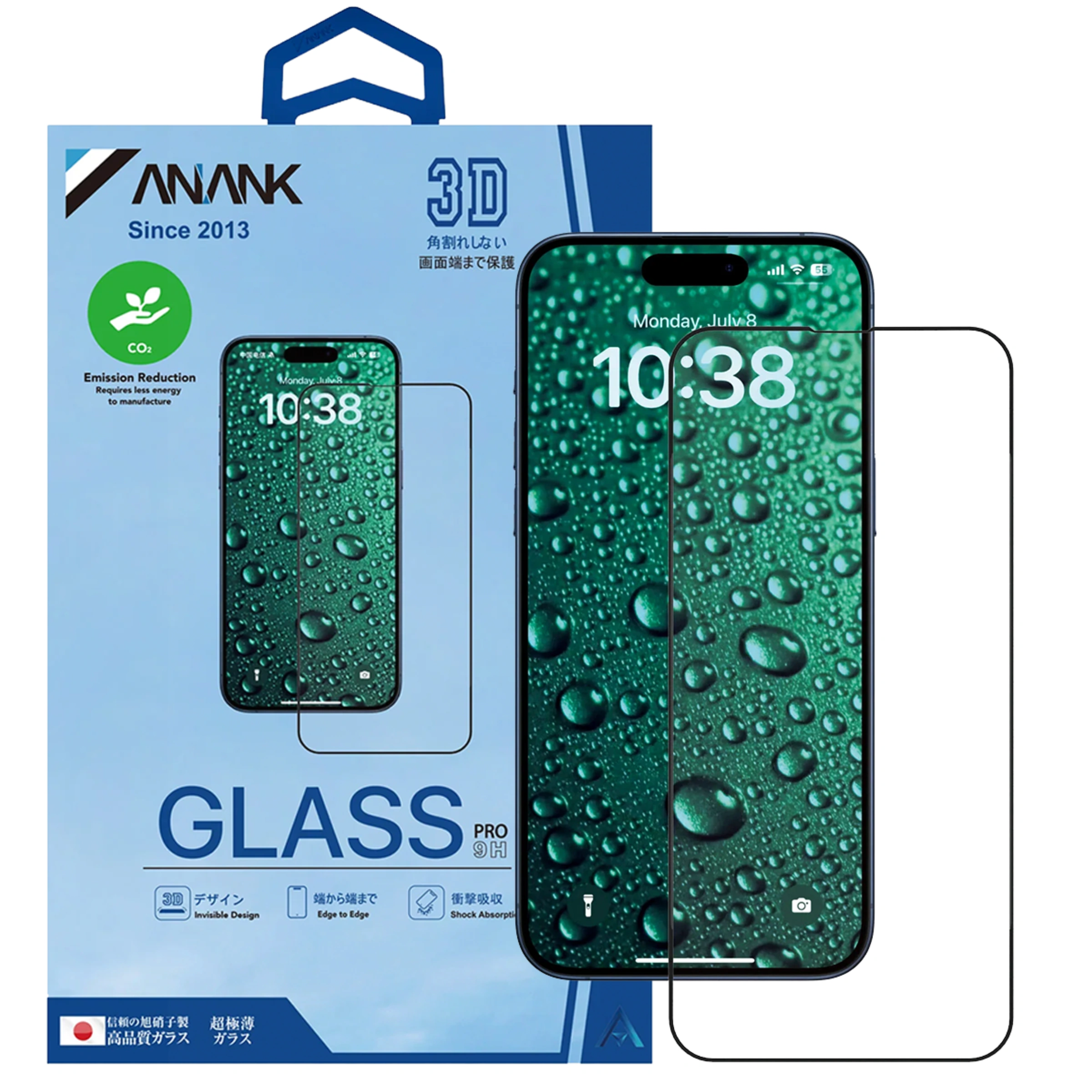 Защитное стекло Anank 3D Invisible Glass для iPhone 16 Pro (2003113)