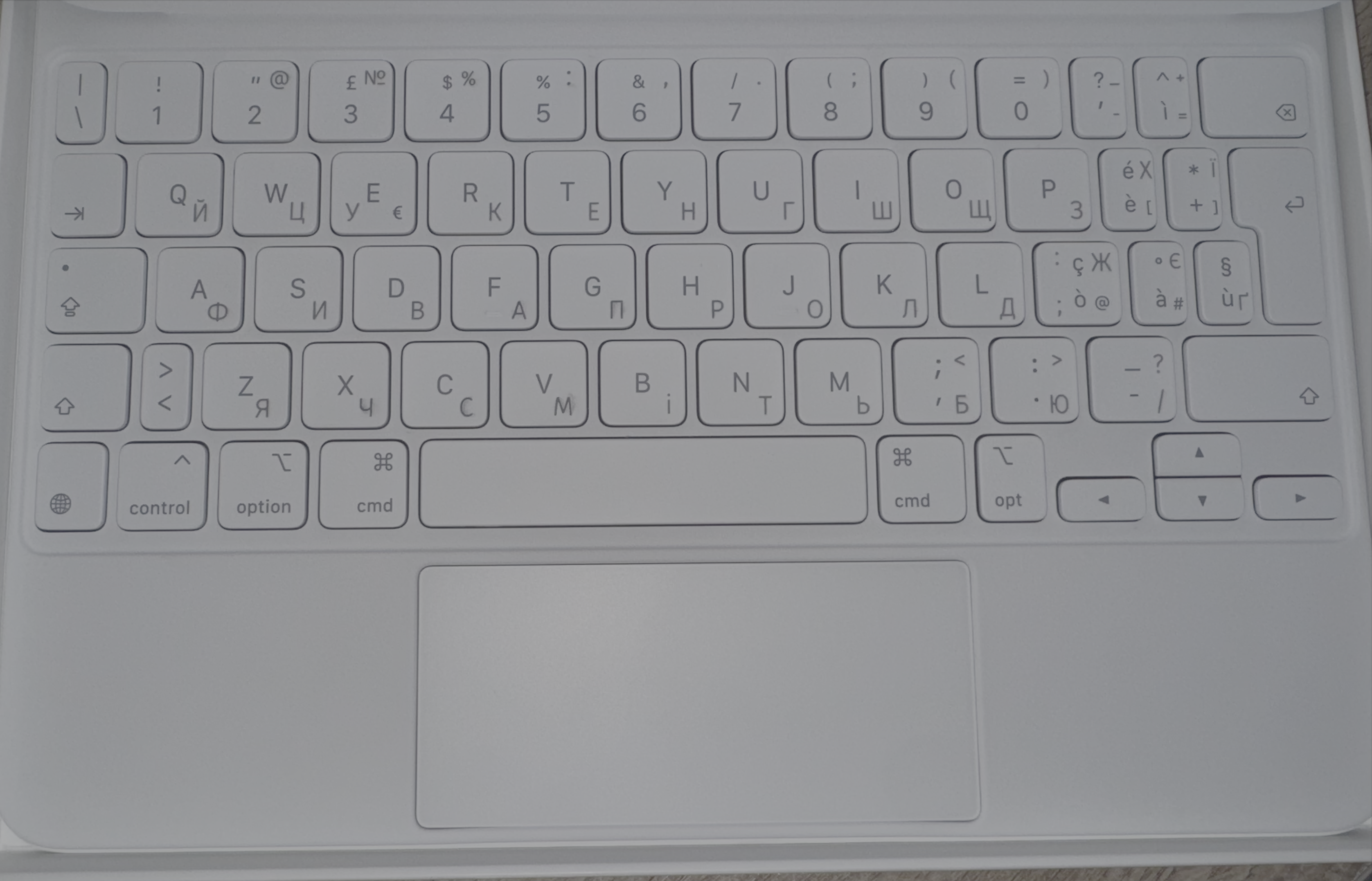 Чохол-клавіатура Apple Magic Keyboard for iPad Air 11" M2 & iPad Air 10.9" & iPad Pro 11" M2 - Italian - White (MJQJ3T/A)