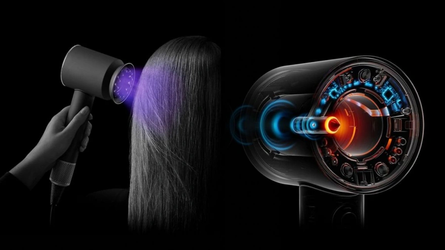 Фен для волосся Dyson Supersonic HD16 Nural Straight+Wavy - Prussian Blue/Rich Copper (122612-01) EU