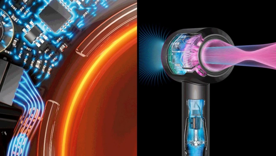 Фен для волосся Dyson Supersonic HD16 Nural Straight+Wavy - Prussian Blue/Rich Copper (122612-01) EU