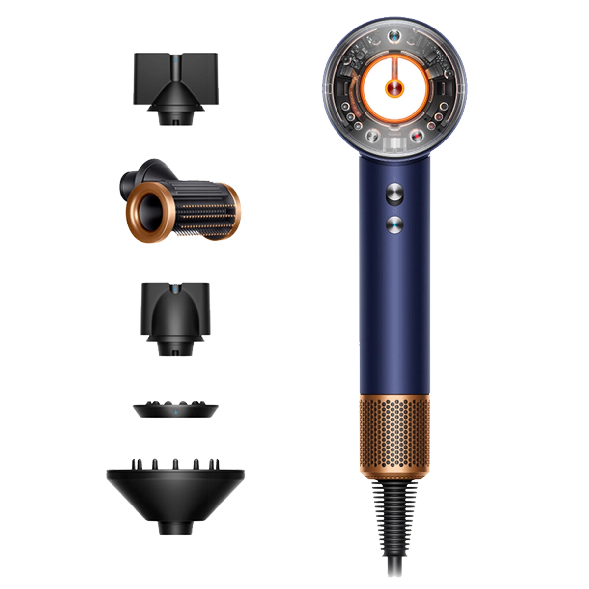 Фен для волос Dyson Supersonic HD16 Nural Straight+Wavy - Prussian Blue/Rich Copper (122612-01) EU