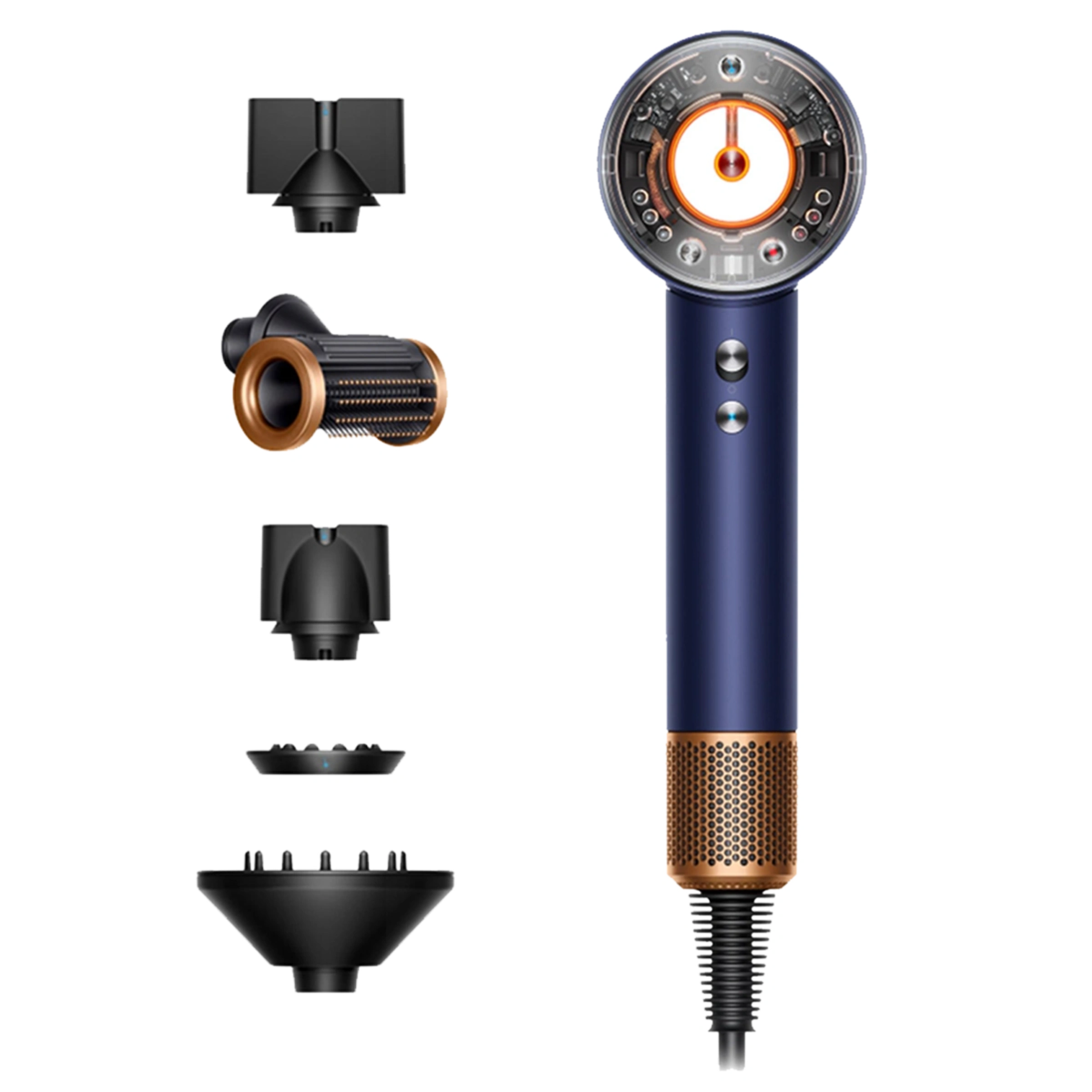 Фен для волос Dyson Supersonic HD16 Nural Straight+Wavy - Prussian Blue/Rich Copper (122612-01) EU