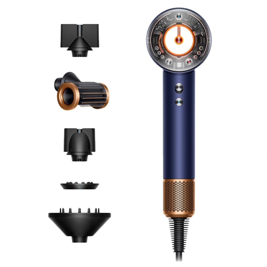 Фен для волосся Dyson Supersonic HD16 Nural Straight+Wavy - Prussian Blue/Rich Copper (122612-01) EU