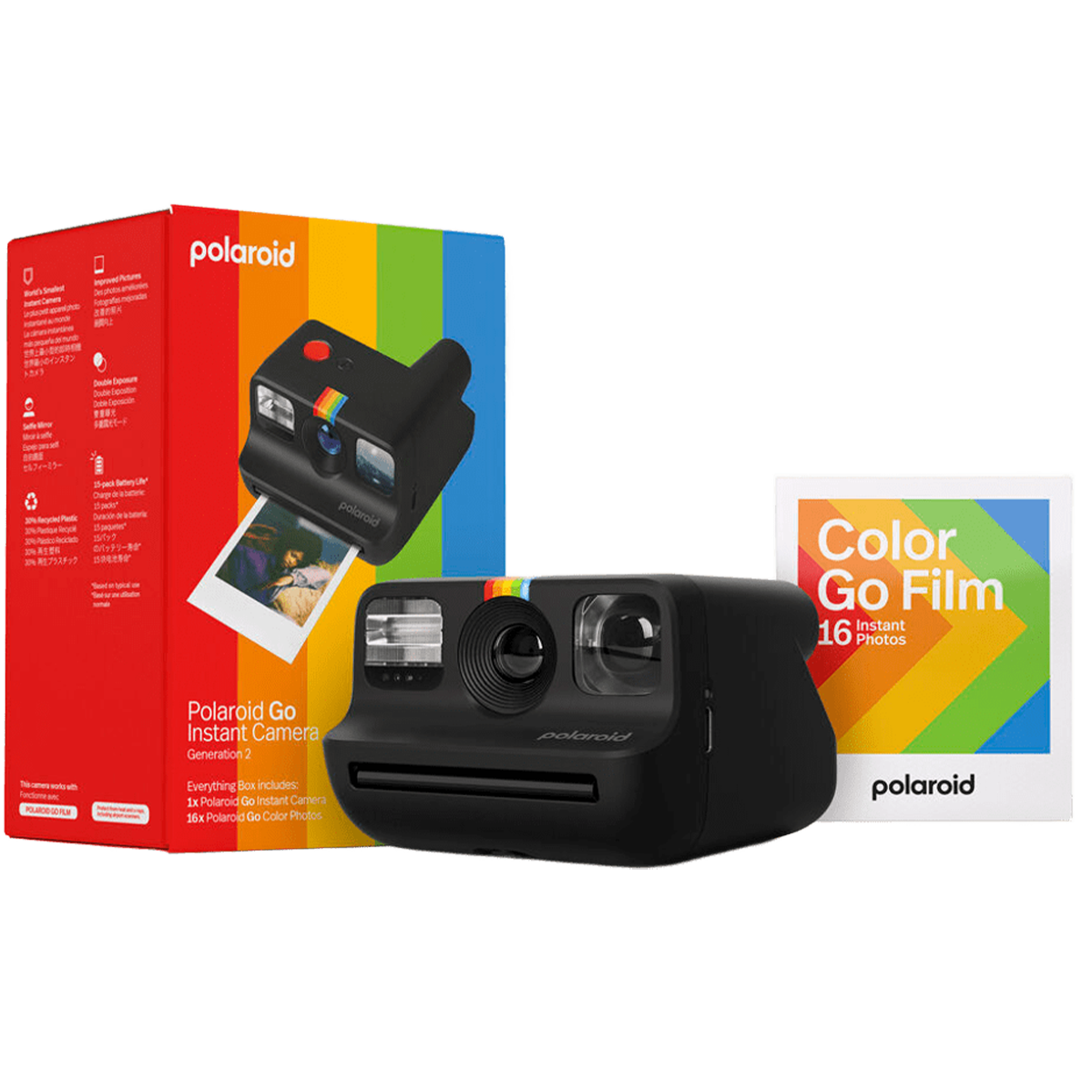 Фотокамера миттєвого друку Polaroid Go Gen 2 Everything Box [Starter Set] - Black (006280)