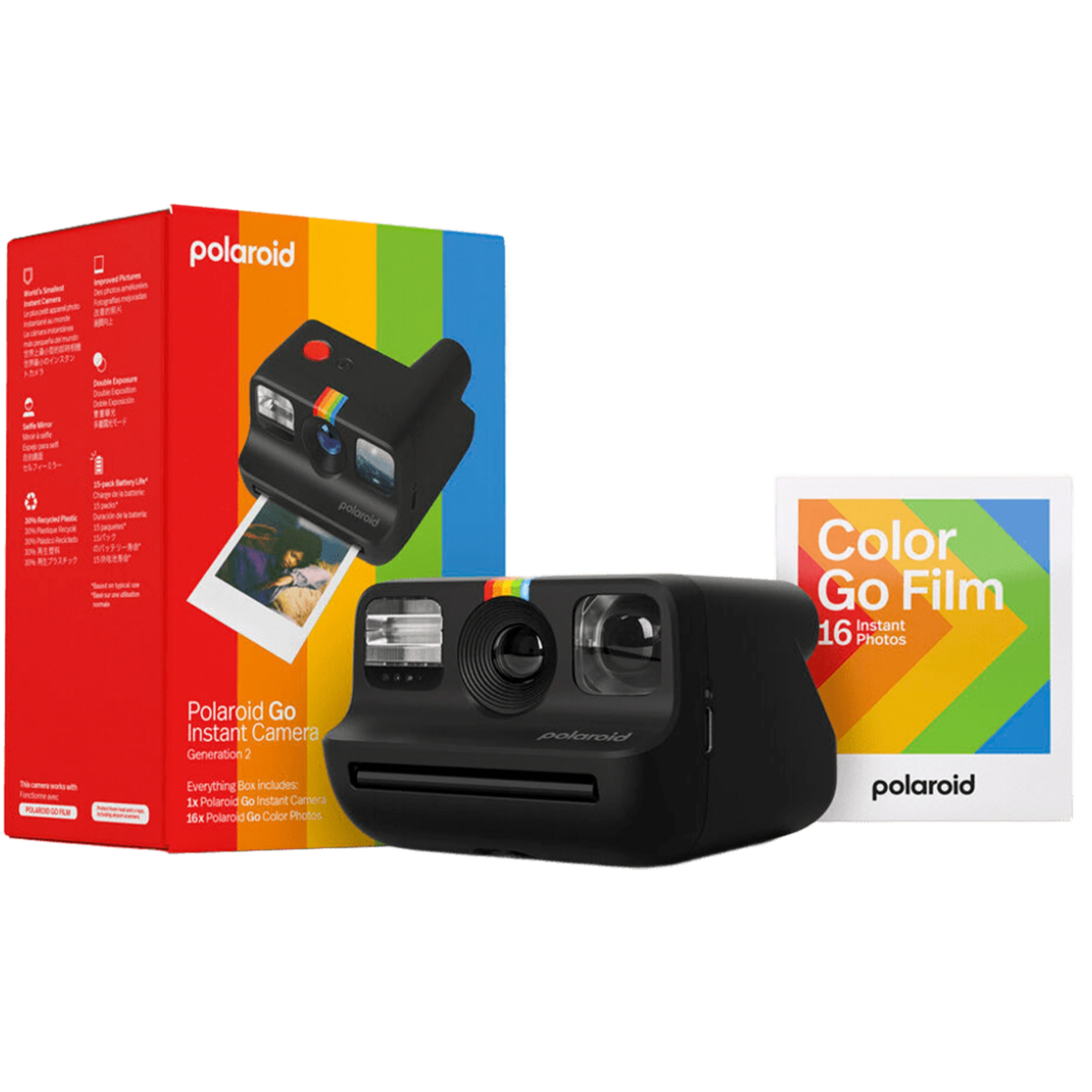 Фотокамера миттєвого друку Polaroid Go Gen 2 Everything Box [Starter Set] - Black (006280)