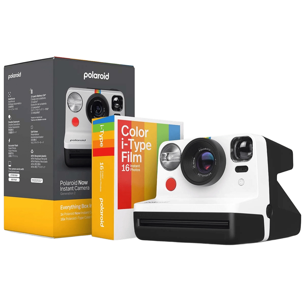 Фотокамера миттєвого друку Polaroid Now Gen 2 Everything Box - Black & White (6247)