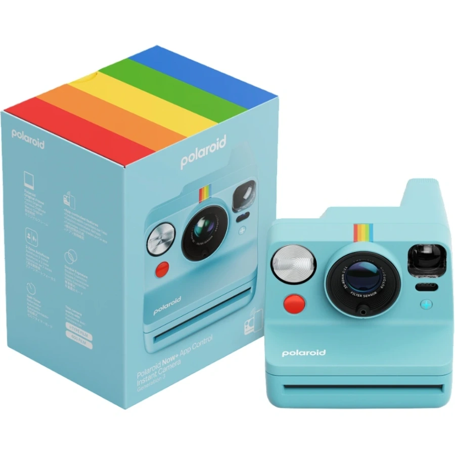 Фотокамера миттєвого друку Polaroid Now+ Gen 3 - Arctic Blue (009163)