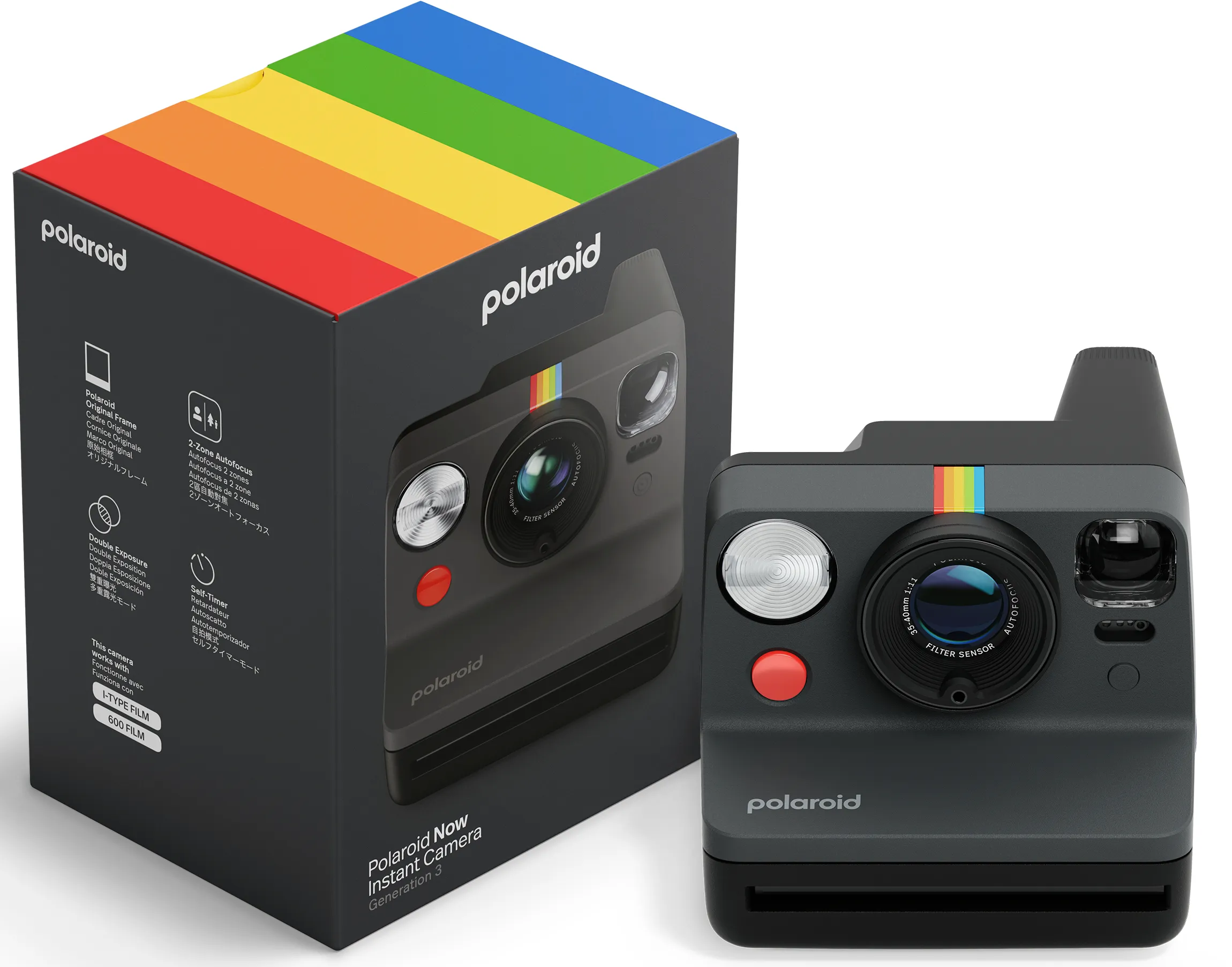 Фотокамера миттєвого друку Polaroid Now Gen 3 - Black (009154)