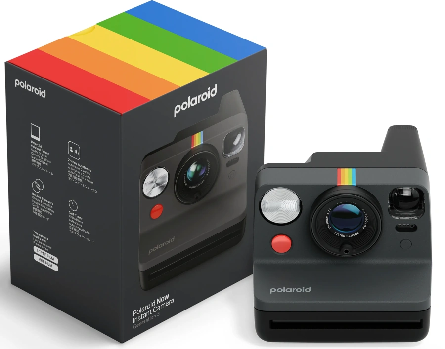 Фотокамера миттєвого друку Polaroid Now Gen 3 - Black (009154)