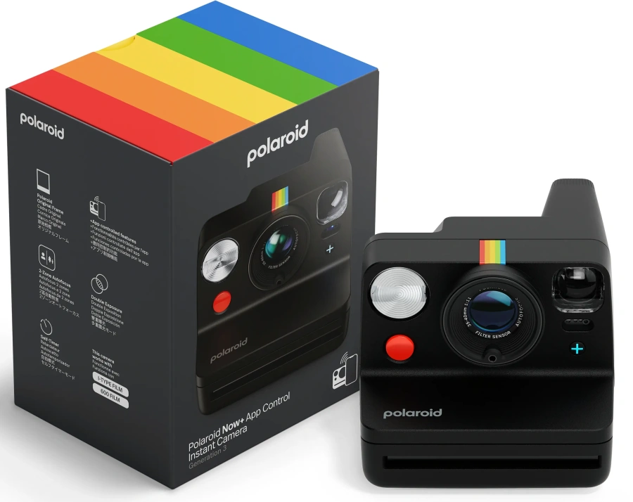 Фотокамера миттєвого друку Polaroid Now+ Gen 3 - Black (009160)