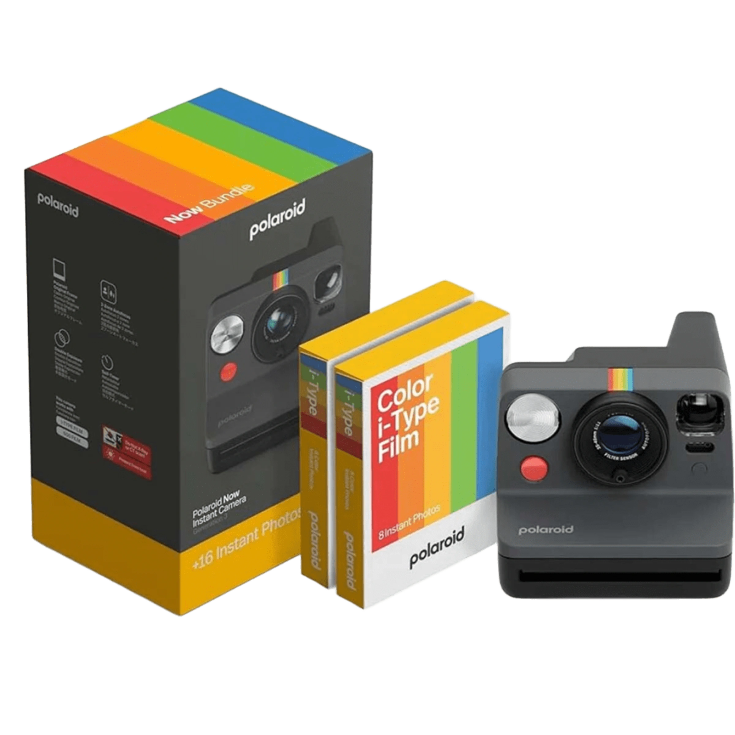 Фотокамера миттєвого друку Polaroid Now Gen 3 E-box - Black (006560)