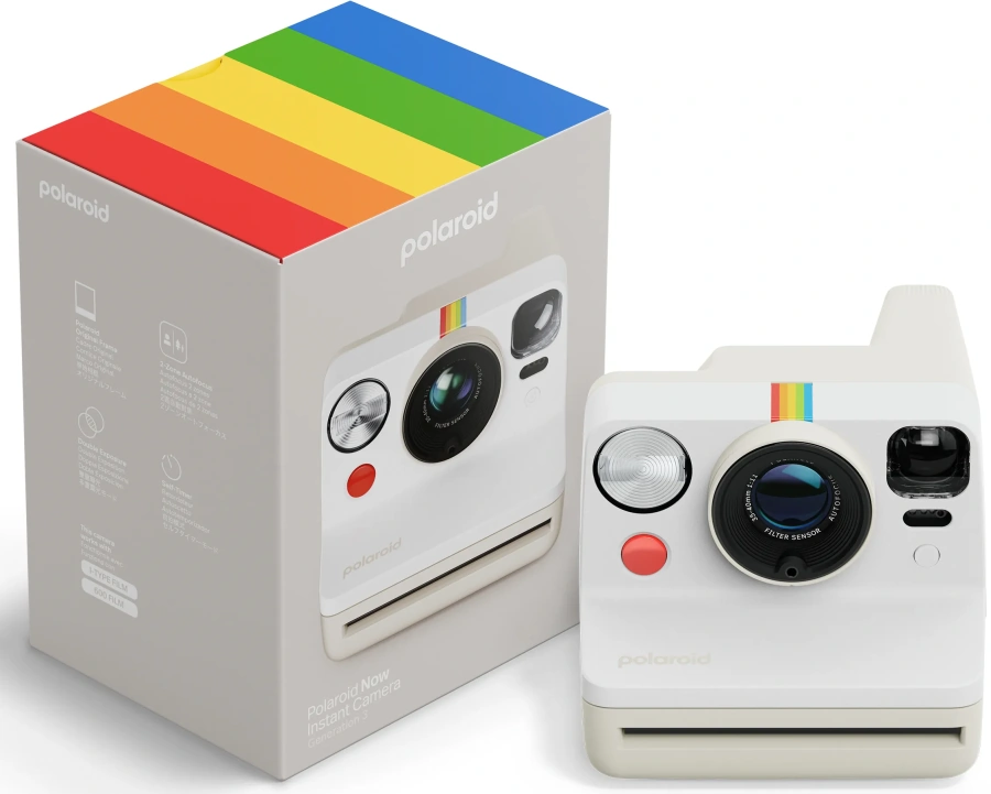Фотокамера миттєвого друку Polaroid Now Gen 3 - Pebble White (009155)